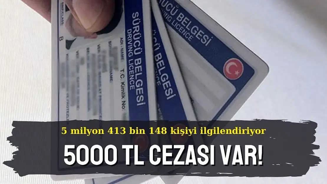 5 milyon 413 bin 148 sürücü için yeni tarih açıklandı: 500 lira cezası var!