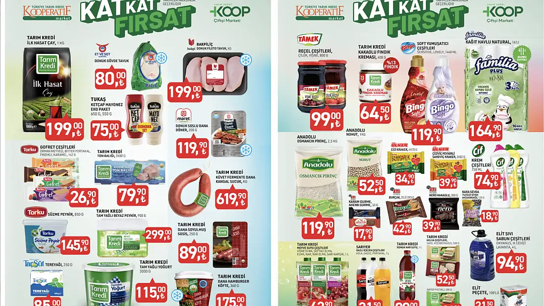 8 Sayfalık afiş yayınlandı: Tarım Kredi Market fiyatları duyuruldu