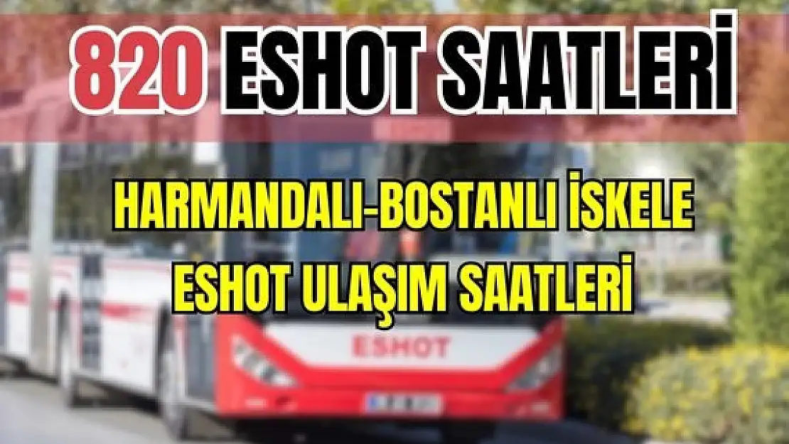 820 otobüs saatleri Harmandalı – Bostanlı İskele