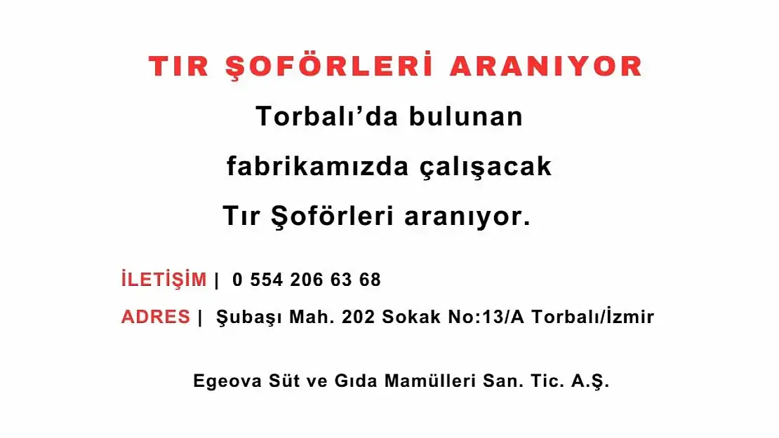 Tır Şoförleri Aranıyor