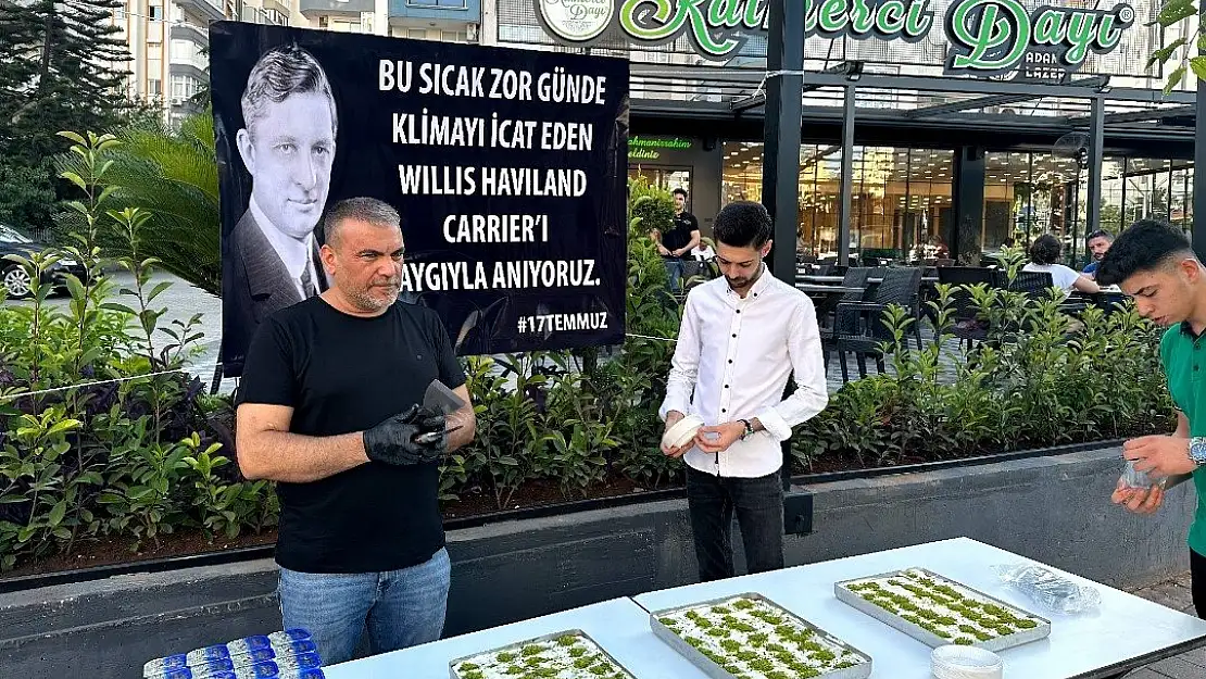 Adana'da bir garip olay… Klimayı bulan Carrier anısına tatlı dağıttılar!