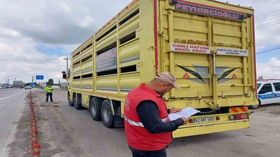 Afyonkarahisar'da canlı hayvan sevkiyatının denetimi yapıldı