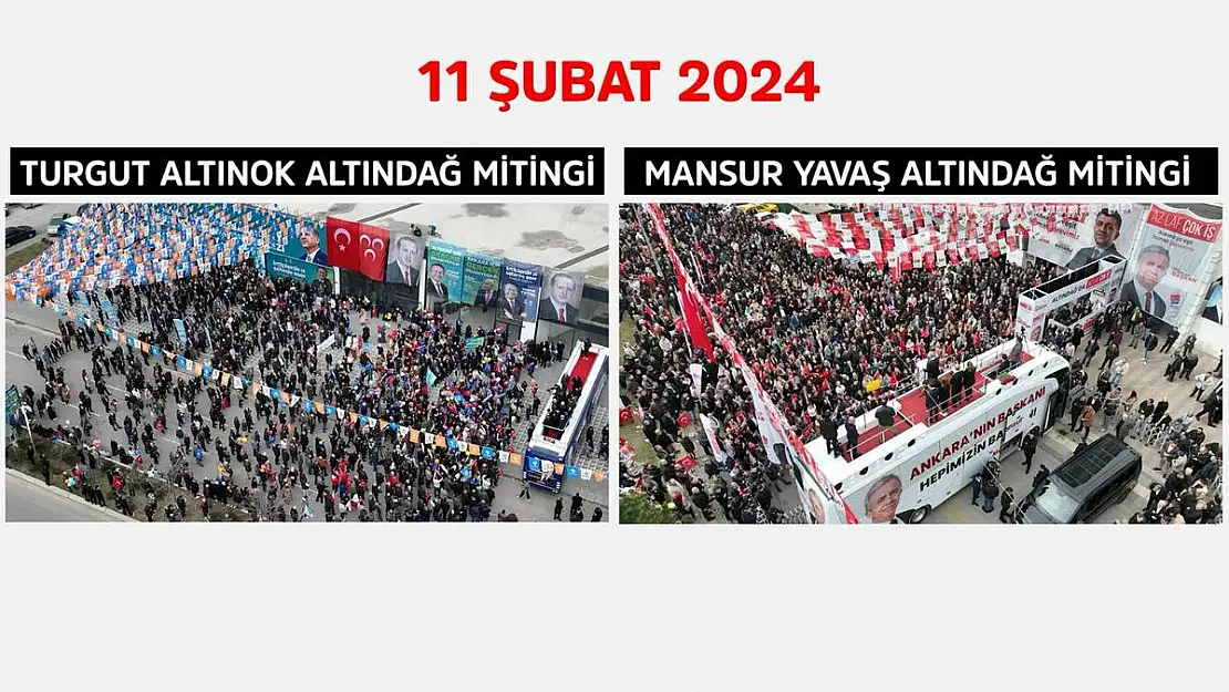 AK Parti ve CHP miting kalabalığı dikkat çekti!