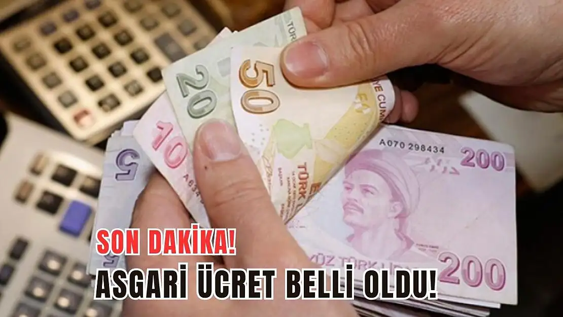 Asgari ücret belli oldu!