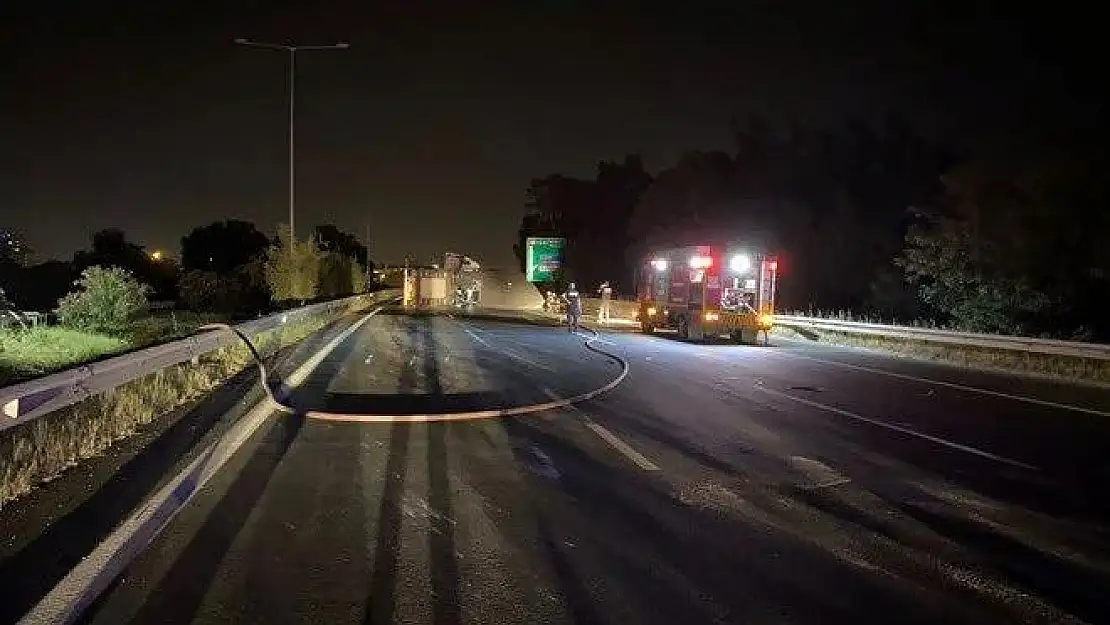 Aydın-İzmir otobanında patlama tehlikesi