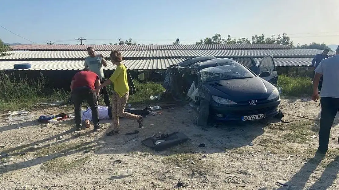 Aydın’da maden kamyonu ile otomobil çarpıştı