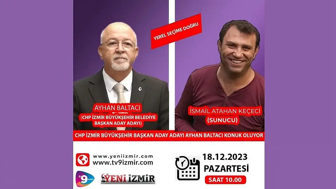 Ayhan Baltacı tv9 İzmir’e konuk oluyor!