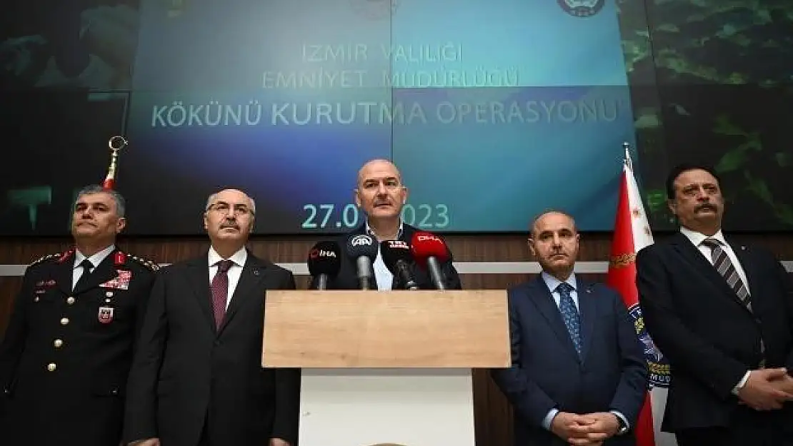 Bakan Soylu, İzmir’de ‘Kökünü Kurutma Operasyonu’ hakkında açıklama yaptı