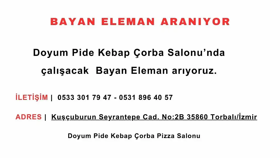 Bayan Eleman Aranıyor