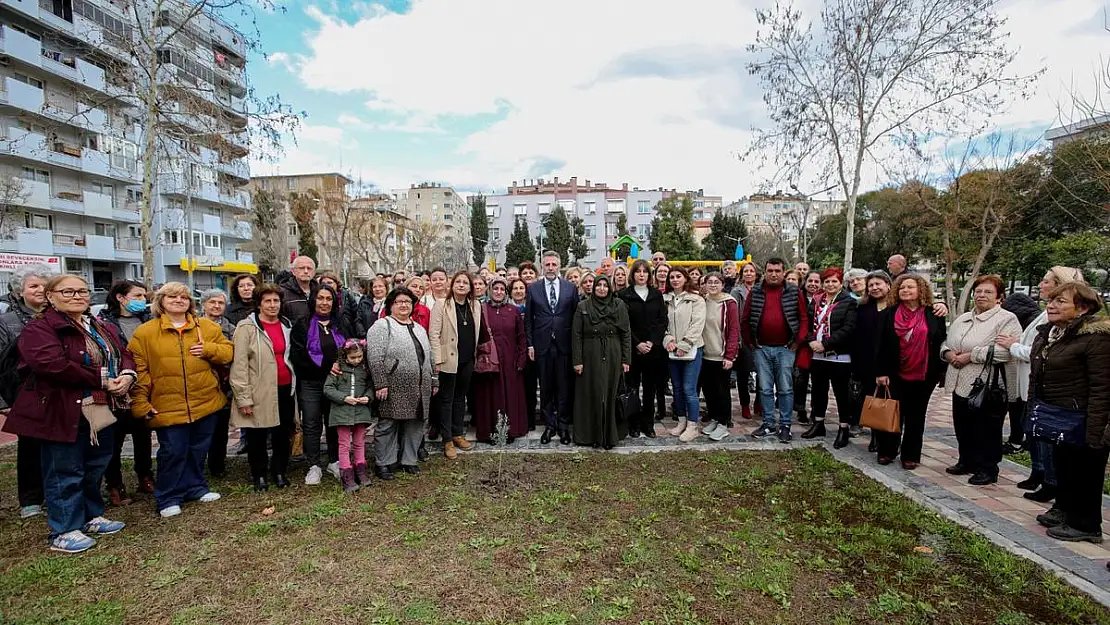 Bayraklı'da, kadınlar anısına fidanlar dikildi