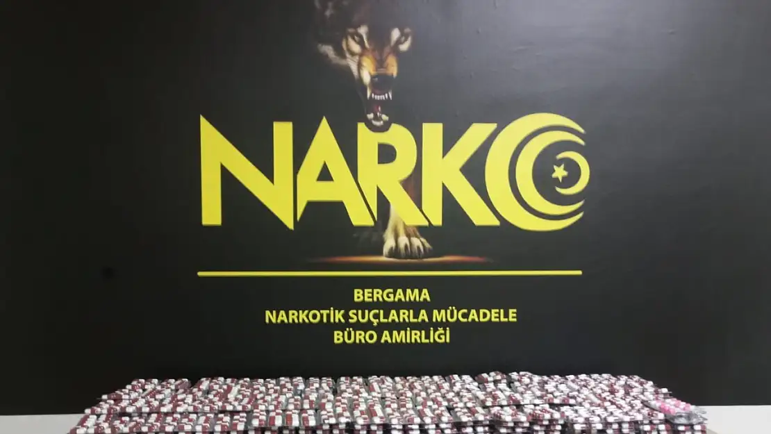 Bergama'da tek seferde rekor miktarda hap ele geçirildi