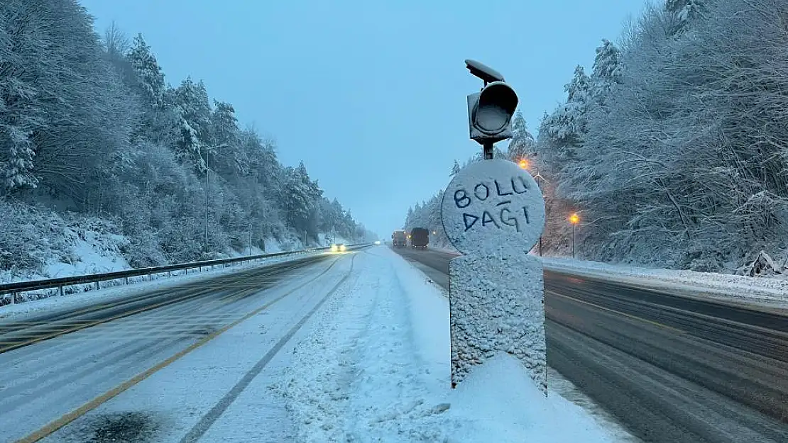 Bolu Dağı’nda kar etkili oldu!