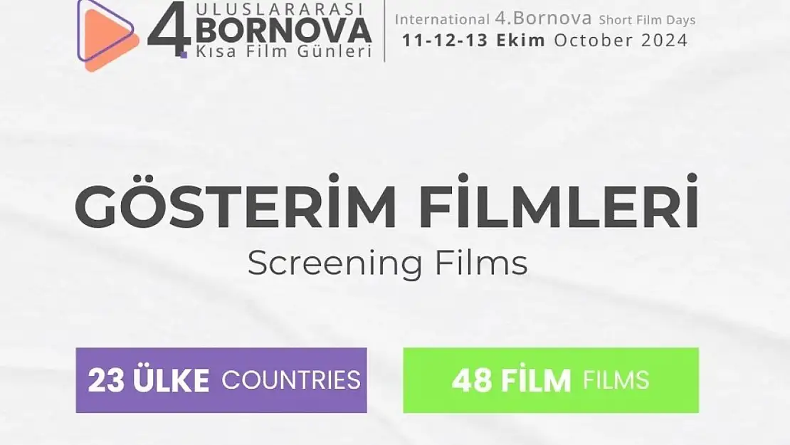 Bornova Kısa Film Festivalinde 24 ülkeden 48 filmin gösterimi yapılacak