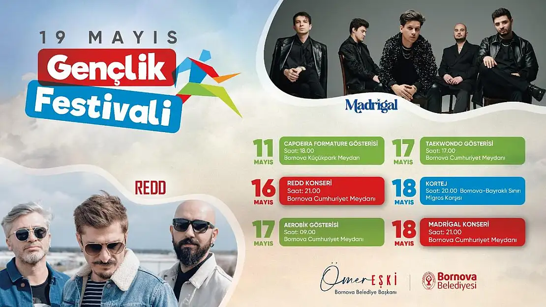 Bornova'da 19 Mayıs'a özel 'Gençlik Festivali'