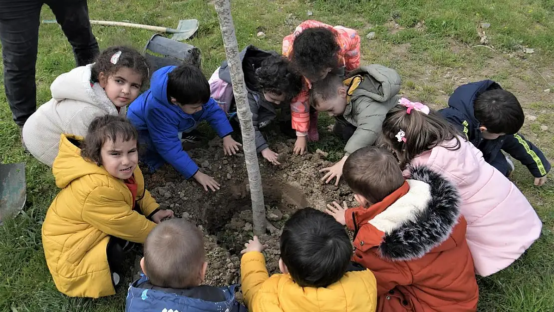 Bornovalı minikler fidan dikti