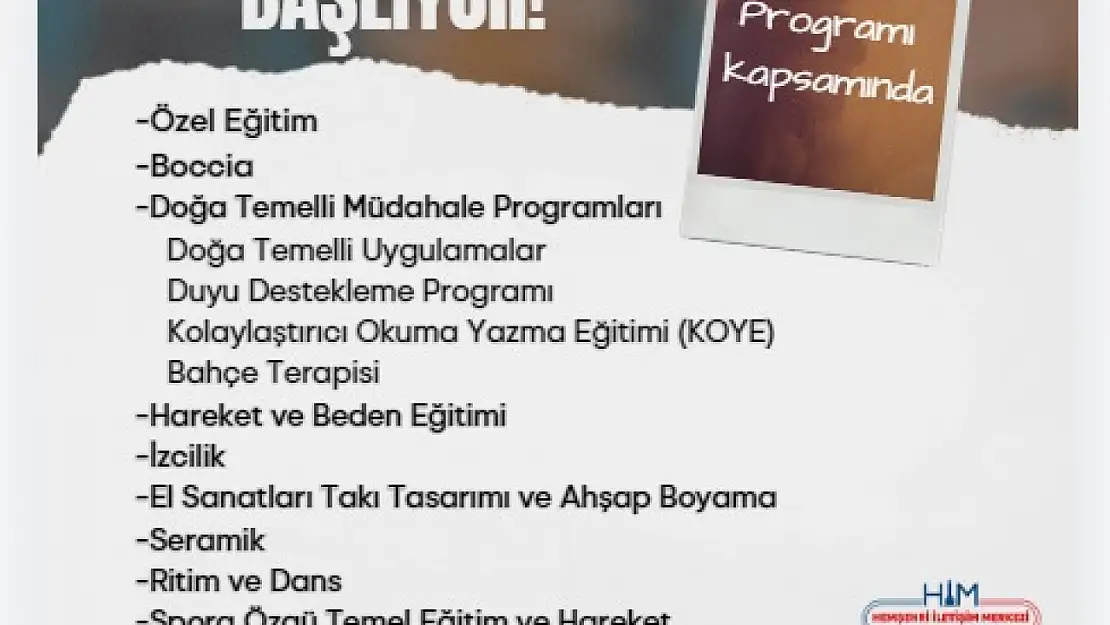 Bu kurslarla engelliler hayata katılıyor