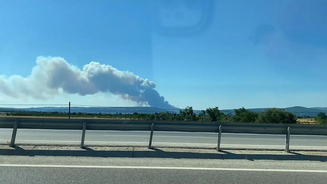  Çanakkale’de orman yangını, gemi trafiği askıya alındı