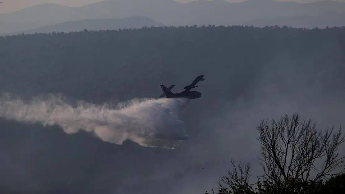 Çanakkale’deki orman yangını sürüyor