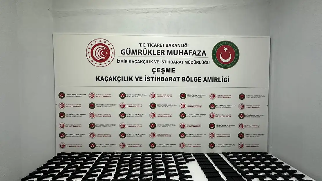 Çeşme'de kaçak silah operasyonu!