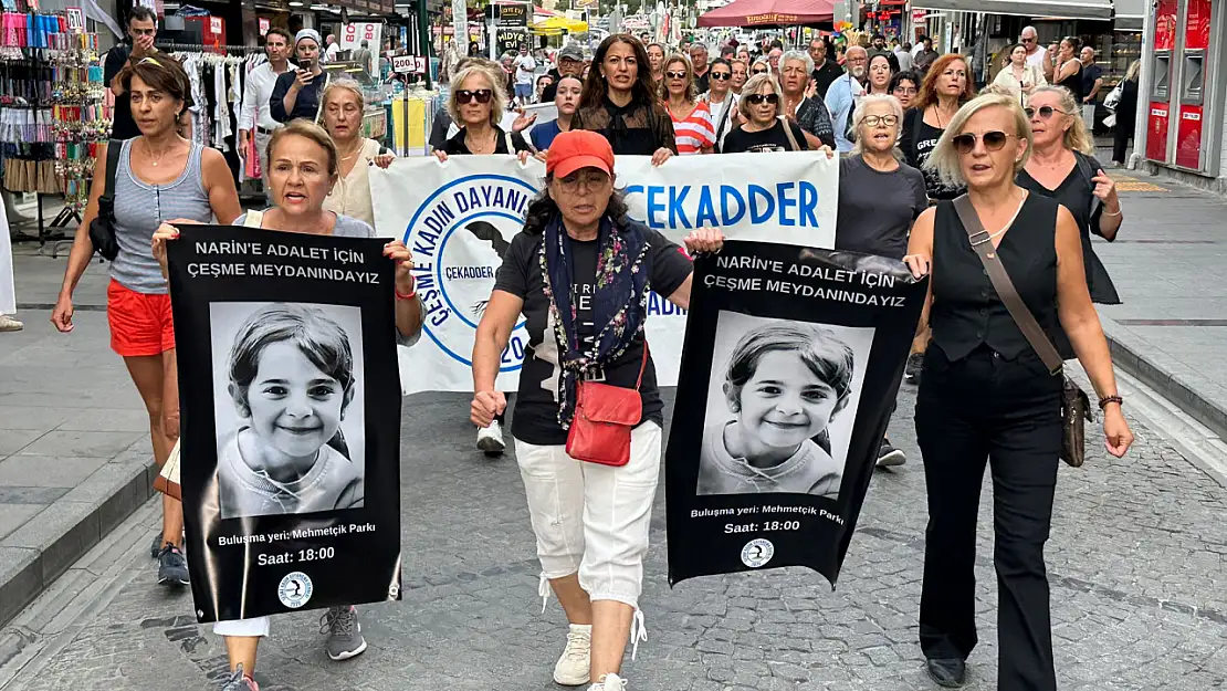 Çeşme 'Narin'e Adalet' için bir araya geldi