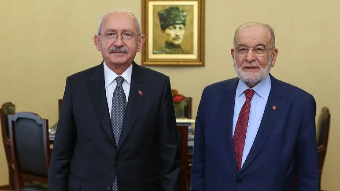 CHP Genel Başkanı Kılıçdaroğlu, Saadet Partisi Genel Başkanı Karamollaoğlu ile bir araya geldi