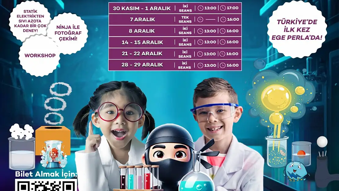 Çocuklar ve aileler Ninja Bilim Show'da buluşuyor