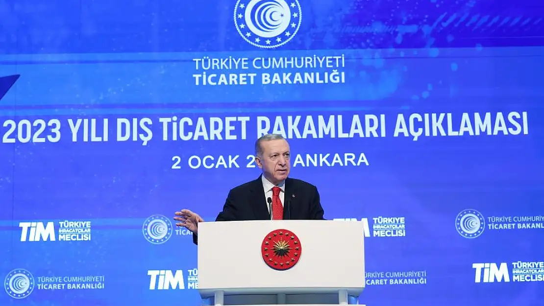 Cumhurbaşkanı Erdoğan :İhracat rakamımız Cumhuriyet tarihimizin rekorunu kırmıştır