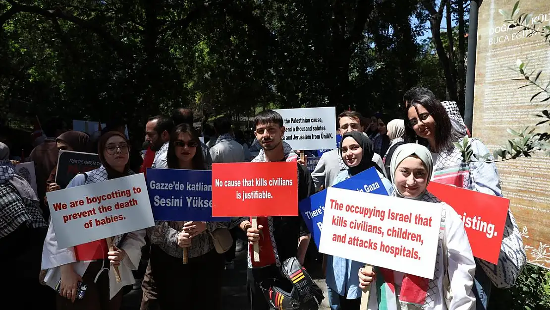 DEÜ’lü öğrencilerden Filistin dayanışması!