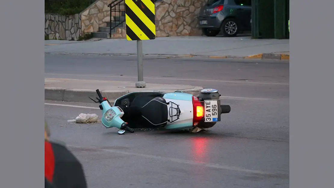 Direğe çarpan motosiklet sürücüsü ağır yaralandı