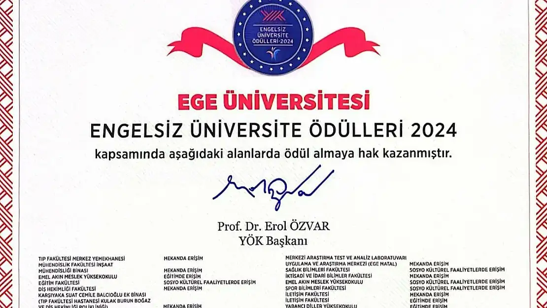 Ege Üniversitesi başarılara doymadı