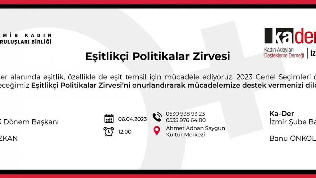 “Eşitlikçi Politikalar Zirvesi” yarın gerçekleşecek