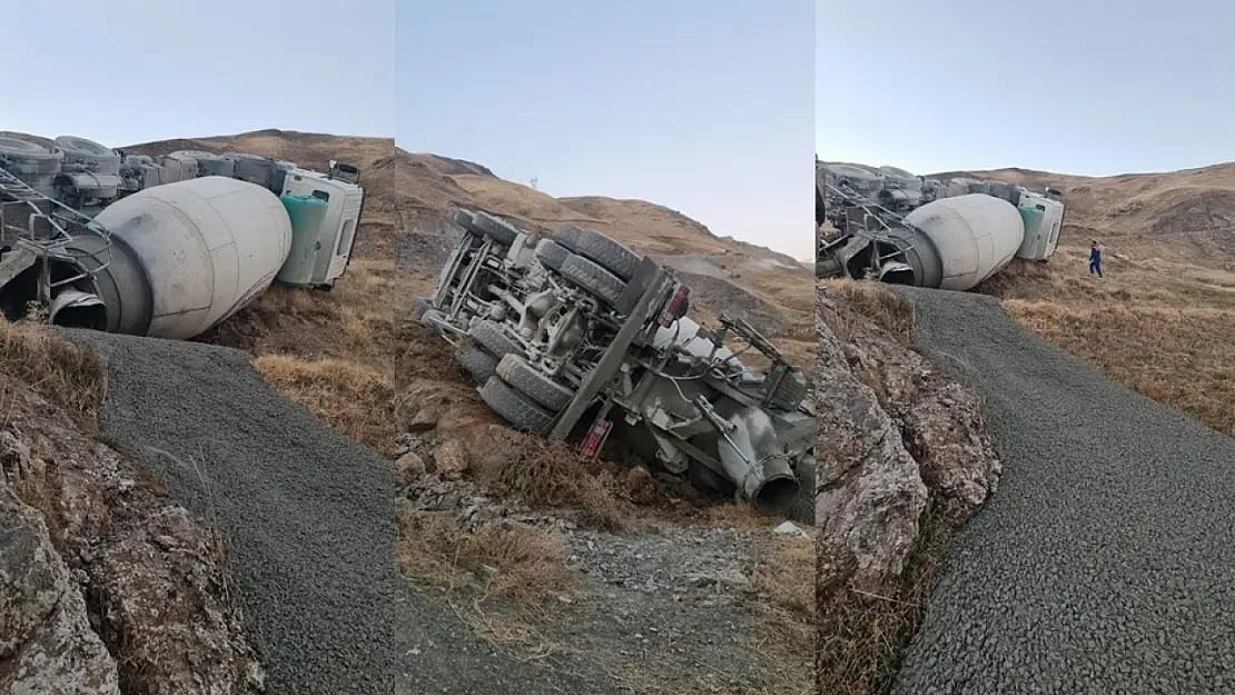 Faciadan dönüldü: Hakkari'de beton mikseri kazası