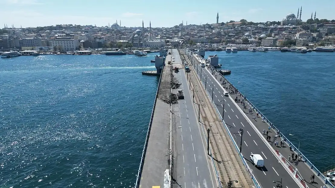 Galata Köprüsü’nde çalışmaların ilk ayağı tamamlandı