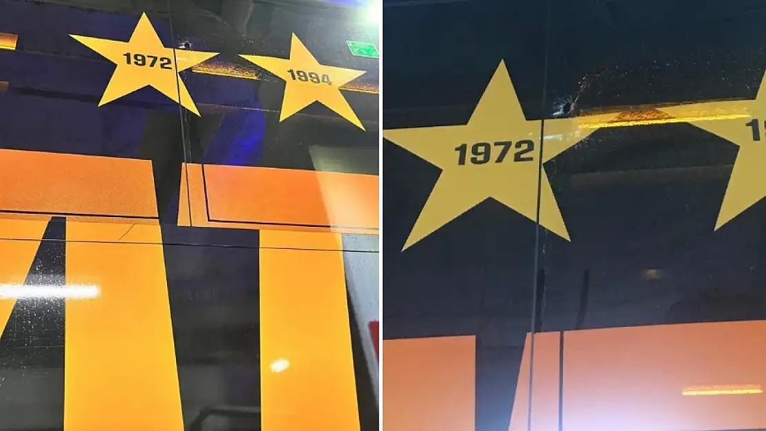 Galatasaray otobüsüne Göztepe maçı öncesi taşlı saldırı