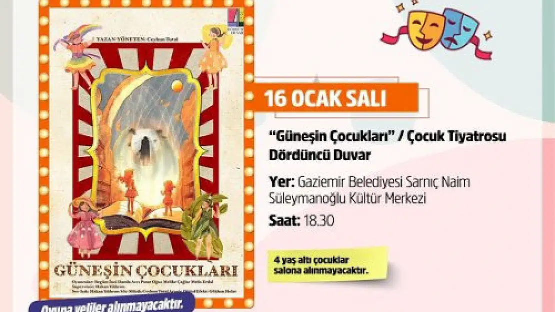 Gaziemir Belediyesi'nden çocuklara eğlenceli davet