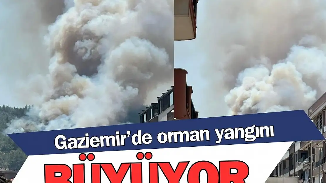 Gaziemir’de orman yangını başladı