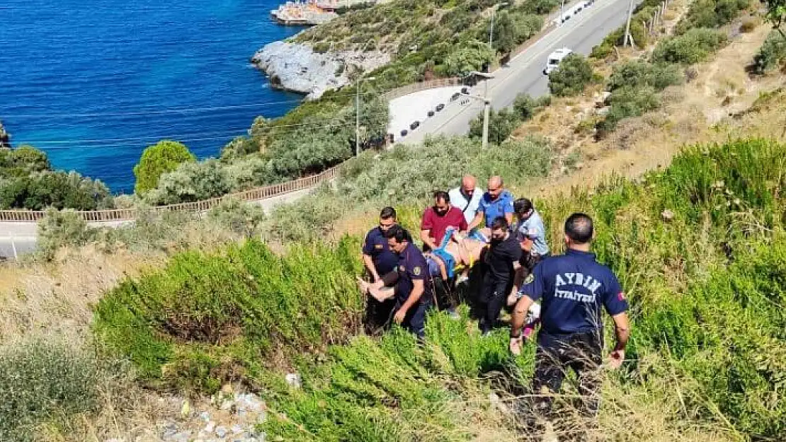 Hastaneden kaçtı yamaçtan yaklaşık 20 metre aşağıya düştü