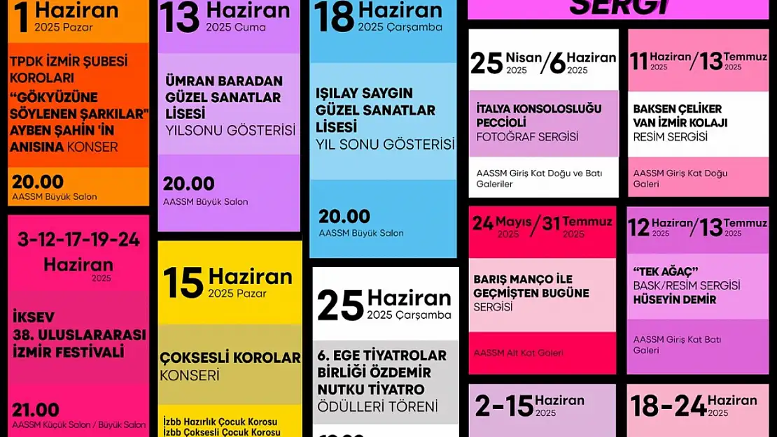 Haziran'da AASSM'de sanat dolu takvim