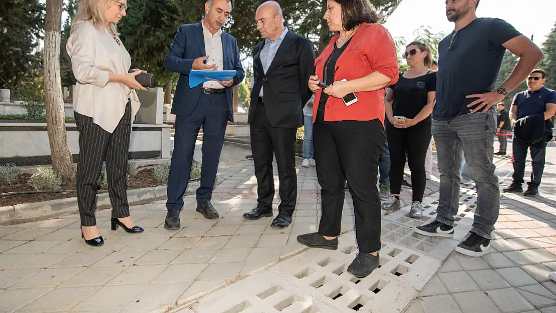 Işıkkent Mezarlığı'nda yağmur suyu hasadı başladı