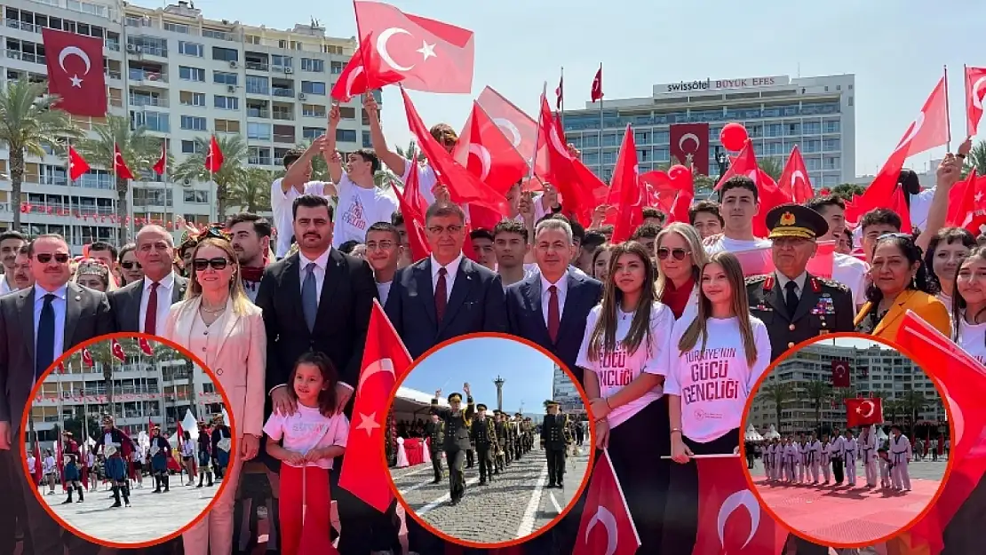 İzmir'de 19 Mayıs coşkusu Cumhuriyet Meydanı'nı sardı