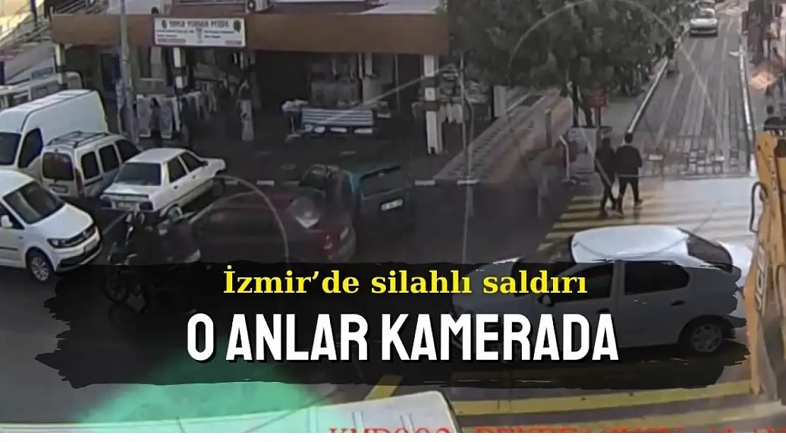 İzmir'de iş yerinin önünde silahlı saldırı: O anlar kamerada!