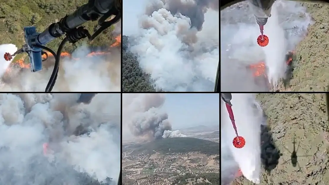 İzmir'de orman yangını! 4 uçak, 6 helikopter müdahaleye başladı