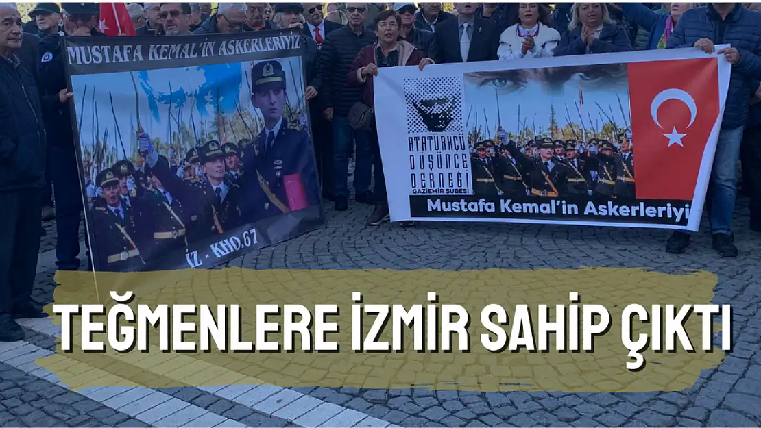 İzmir'de 'teğmenime dokunma' eylemi