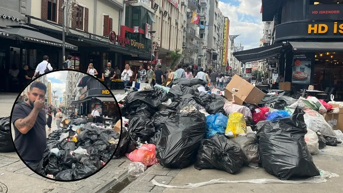 İzmir'deki grevin etkisi sokaklara çöp olarak yansıdı