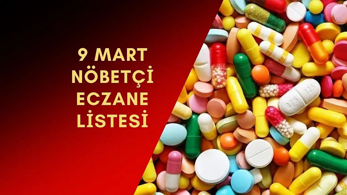 İzmir Nöbetçi Eczane 9 Mart 2024