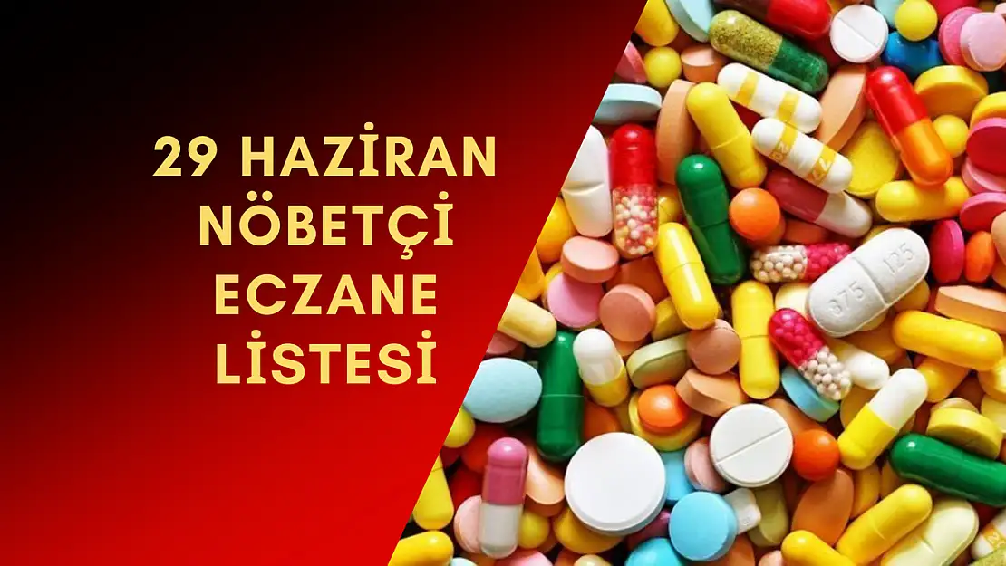 İzmir'de ilçe ilçe nöbetçi eczaneler 29 Haziran 2023