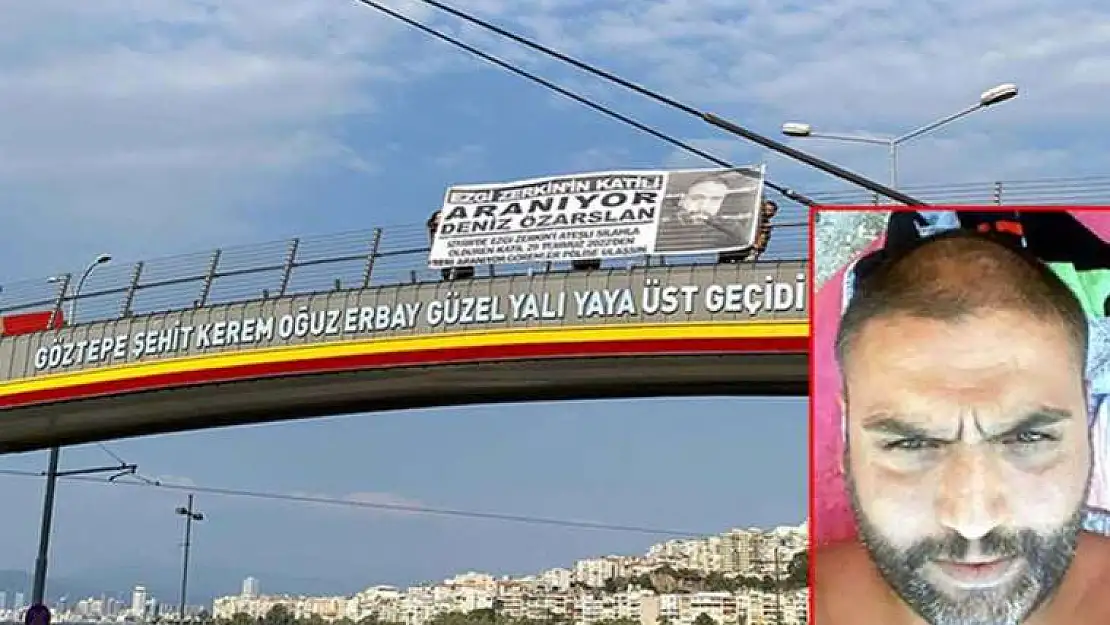 İzmir’de üst geçide astıkları pankartla kızlarının katilini arıyorlar!