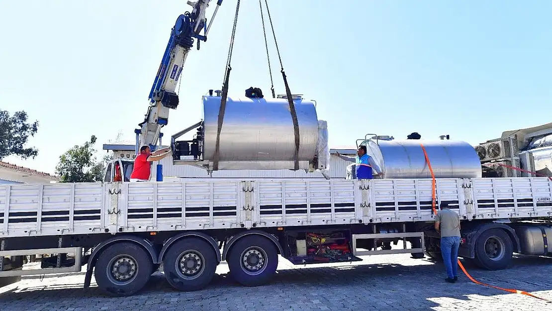 İzmir’den Hataylı süt üreticilerine tank desteği