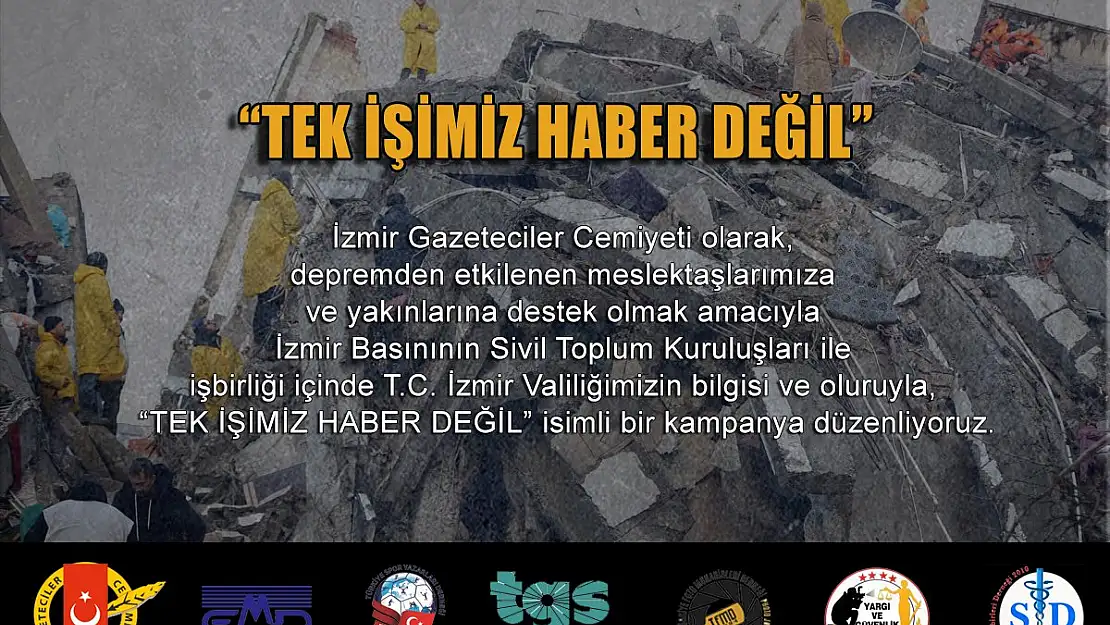 İzmirli gazeteciler, depremzede meslektaşları için seferber oldu