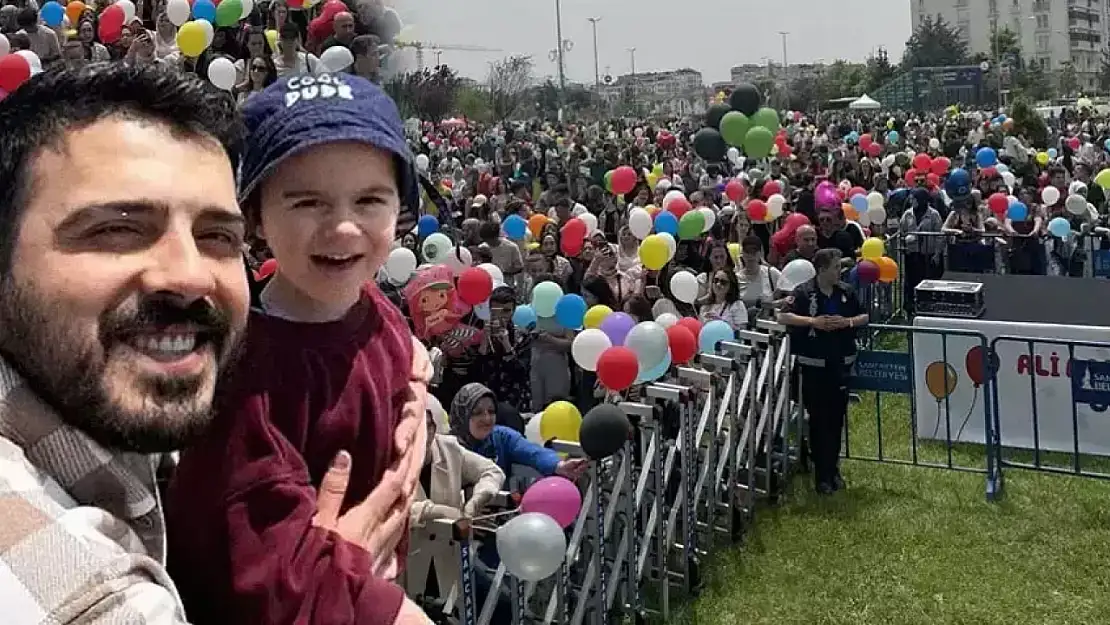 Kanseri yenen Ali Asaf için binlerce balon gökyüzünde